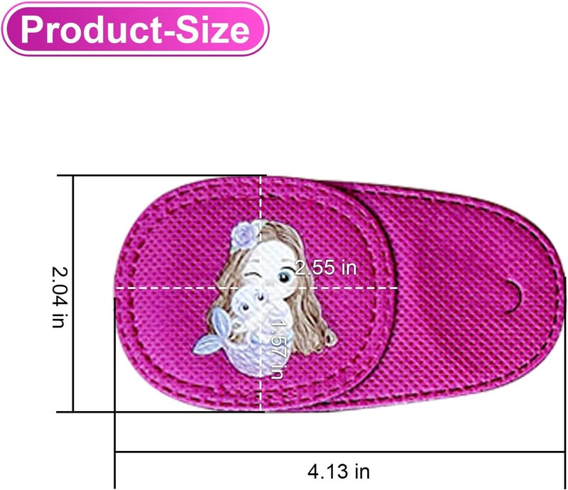 Mvwarj Eye Patches for Kids, 6 Pcs Girls Left Eye Patch for Glasses, Reusable Eye Patch for Lazy Eye Toddler Treating Amblyopia Strabismus and After Surgery (Pink Mermaid) - Image 2